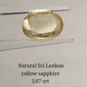Yellow Sapphire 3.07 crt (1800/- per crt)