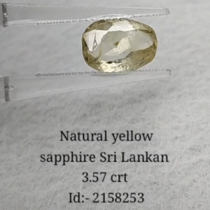 Yellow Sapphire 3.57 CRT (3600/- Per Crt)