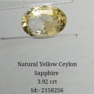 Yellow Sapphire 3.92 CRT (3600/- Per Crt)